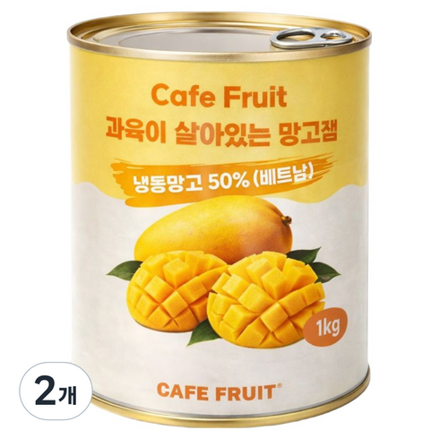 카페프룻 과육이 살아있는 망고잼, 2개, 1kg