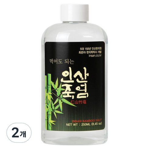 인산죽염 먹어도 되는 죽염 액체, 2개, 250ml