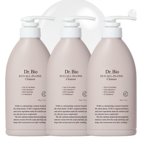 닥터바이오 에코 올인원클렌저, 500g, 3개