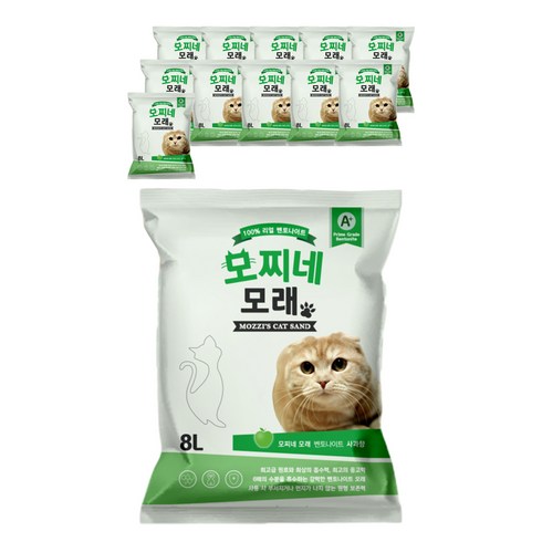 모찌네 고양이 모래, 8L, 12개, 사과향