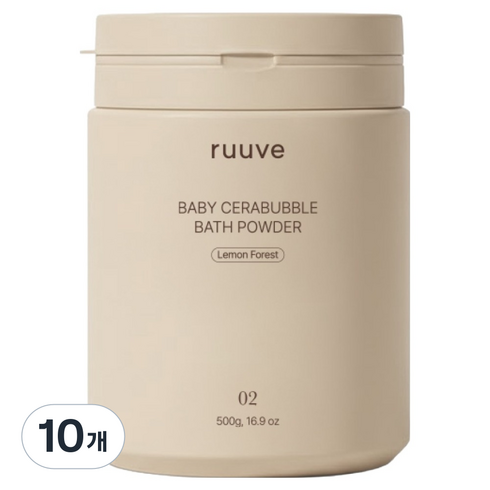 러베 세라버블 자연유래 배스 파우더 레몬 포레스트, 500g, 10개