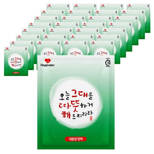 해피데이 따뜻해 핫팩 150g, 40개