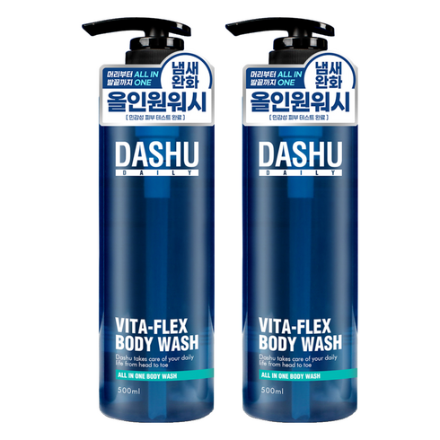 다슈 데일리 비타플렉스 올인원 바디워시, 500ml, 2개