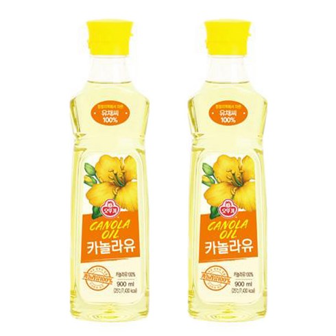 오뚜기 카놀라유, 900ml, 2개