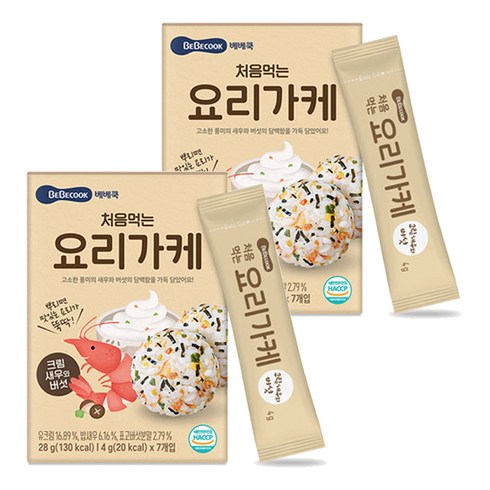 베베쿡 처음먹는 요리가케, 28g, 2개, 크림새우와버섯