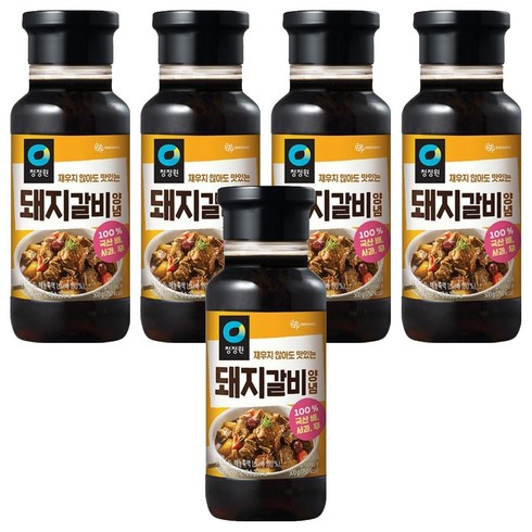 청정원 전통 돼지갈비양념, 500g, 5개