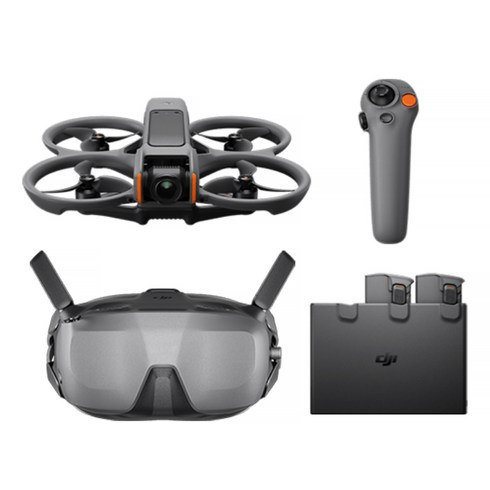 DJI Avata 2 플라이 자동 콤보 드론 + 배터리 3p 세트, 혼합색상, 1세트
