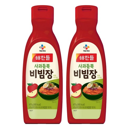 해찬들 사과듬뿍 비빔장, 470g, 2개