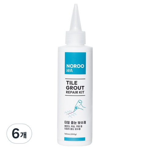 노루와 타일 줄눈 보수제 화이트 160ml, 6개