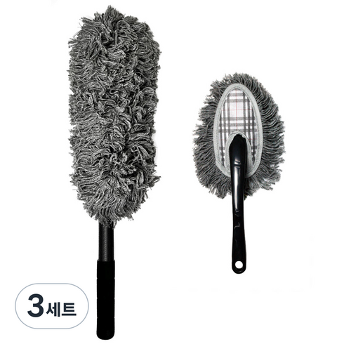이지워시 오일코팅 면사 먼지털이개 대형 + 소형 세트, 3세트