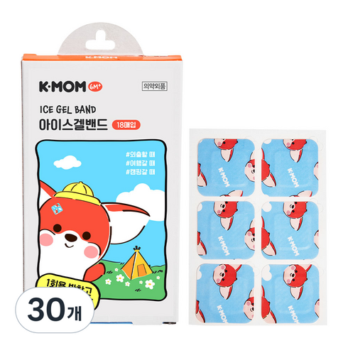 케이맘 아이스겔 밴드 1회용 반창고 18p, 24g, 30개