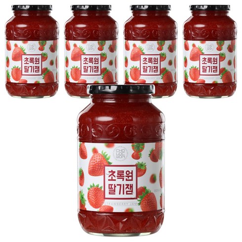 초록원 딸기잼, 1kg, 5개
