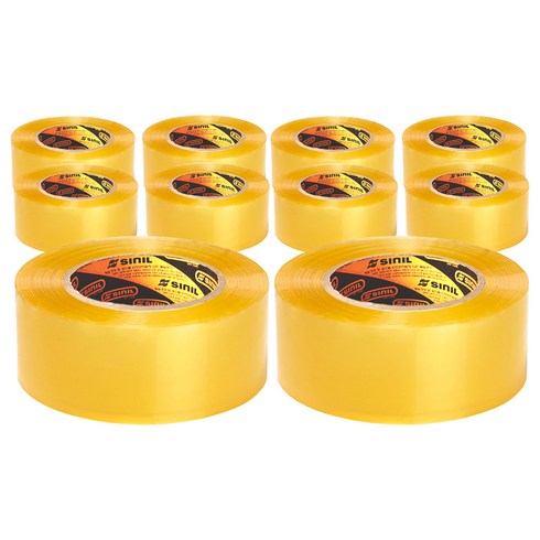 신일테이프 박스 테이프 48mm x 100m, 투명, 10개