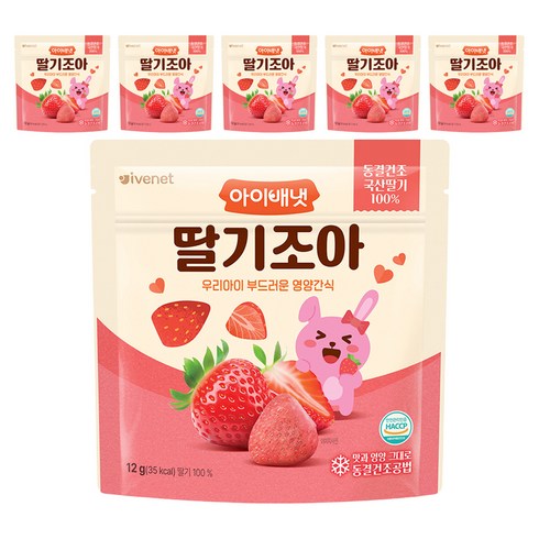 아이배냇 딸기 조아 과일칩, 12g, 6개