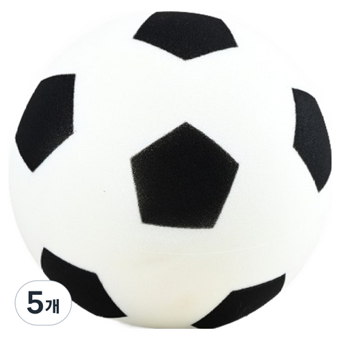 토이토 무소음 소프트 스펀지 실내 축구공, 화이트, 5개