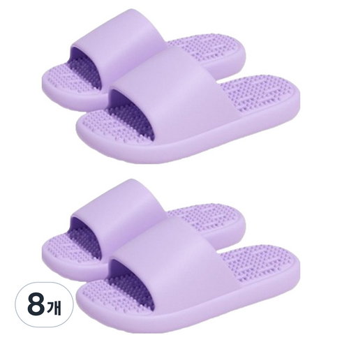 블럭마트 욕실 구멍송송 물빠짐 지압욕실화, 퍼플, 8개