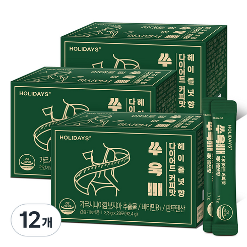 홀리데이즈 쑤욱빼 다이어트 커피맛 헤이즐넛향 28포, 92.4g, 12개