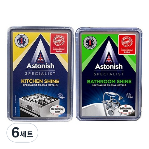 아스토니쉬 멀티 찌든때 클리너 키친샤인 450g + 베스룸샤인 450g 세트, 6세트
