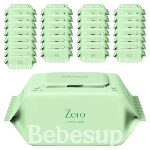 베베숲 제로 물티슈 캡형, 55g, 80개입, 30개