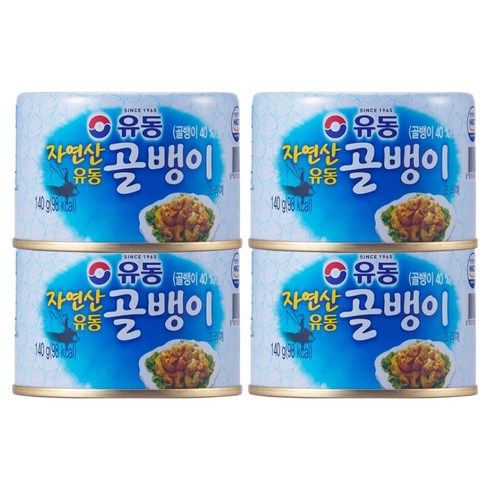 유동 자연산 골뱅이, 140g, 4개