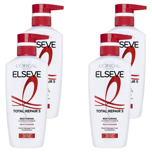 로레알파리 엘세브 토탈 리페어 5 컨디셔너 멜론 프루티 플로럴 퍼퓸, 375ml, 4개