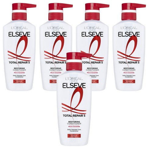 로레알파리 엘세브 토탈 리페어 5 컨디셔너 멜론 프루티 플로럴 퍼퓸, 375ml, 5개