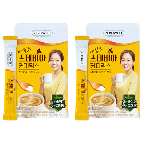 스테비아스위트 마일드 스테비아 커피믹스, 9.6g, 30개입, 2개