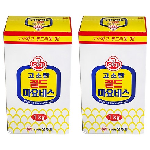 오뚜기 고소한 골드 마요네즈, 1kg, 2개