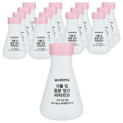 비타민마을 더블 업 철분 엽산 비타민D 30g, 60정, 15개