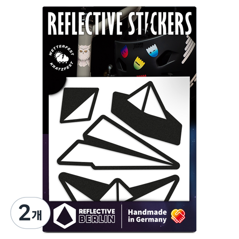 REFLECTIVE BERLIN 반사스티커 Decal Paper Fold, BLACK, 2개