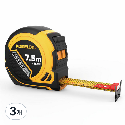 코메론 마스터 줄자 7.5m x 25mm KMC-93LTM, 3개