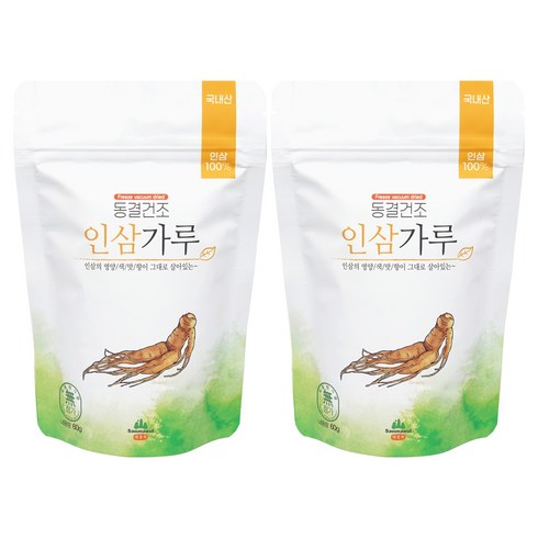 산마을 인삼가루, 60g, 2개