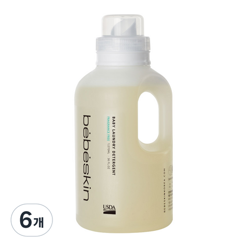 베베스킨 베이비 고농축 섬유세제, 6개, 1.07L