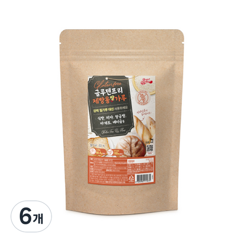 브레드가든 글루텐프리 제빵용 쌀가루, 1kg, 6개