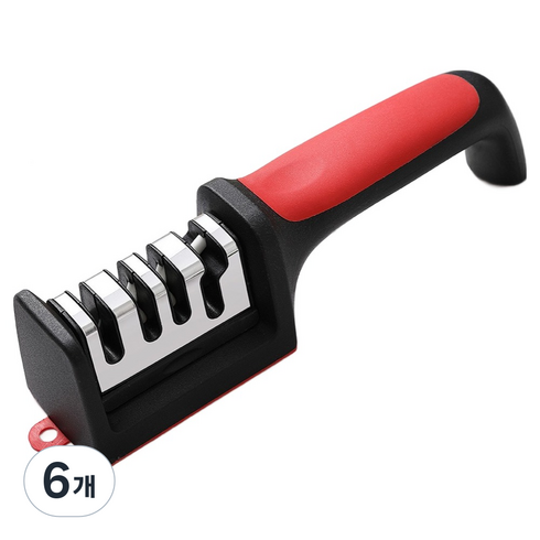 존글로벌 4 in 1 멀티 칼갈이, 레드, 6개