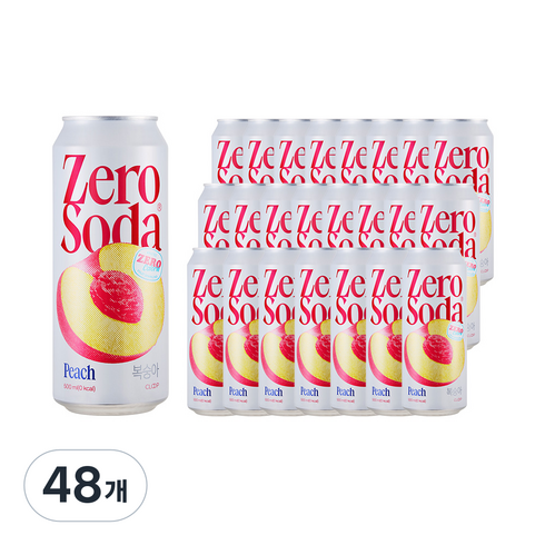 클룹 제로소다 복숭아, 500ml, 48개