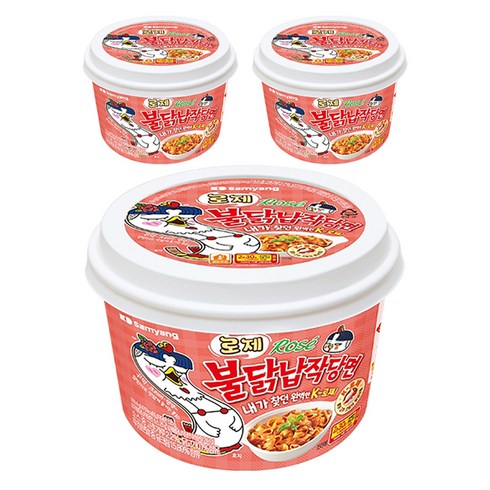 불닭 납작당면 로제 169.4g, 2개