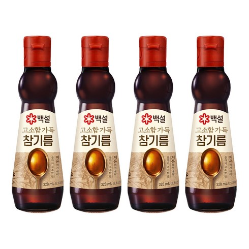 백설 진한참기름, 320ml, 4개