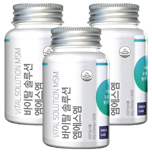 브이솔 바이탈 솔루션 엠에스엠, 120정, 3개