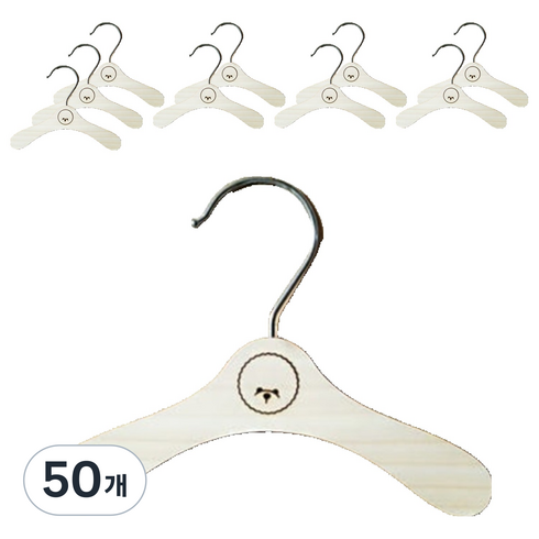 리치독스 반려동물 원목 로고 옷걸이, 50개
