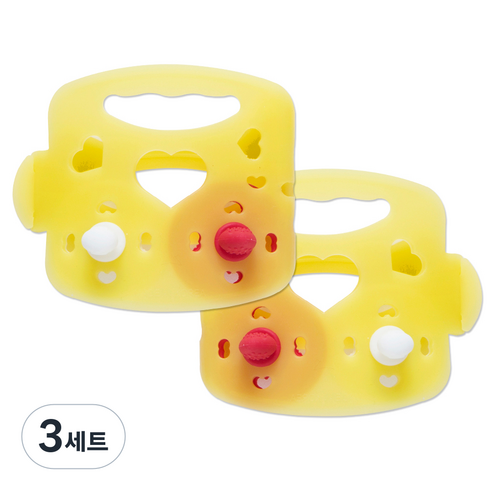 하이비 아카유 실리콘 치발기 2p 세트, 단품, Yellow, 3세트