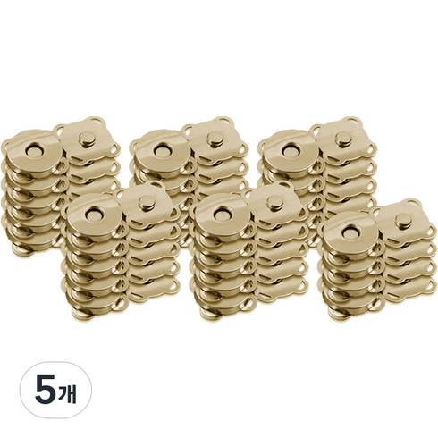 마켓플랜 엔틱 자석 단추 18mm 30p 세트, 골드, 5개