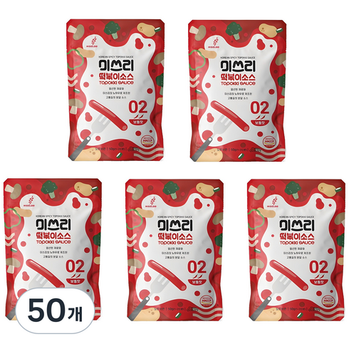 미쓰리 떡볶이소스 02 보통맛, 50g, 50개