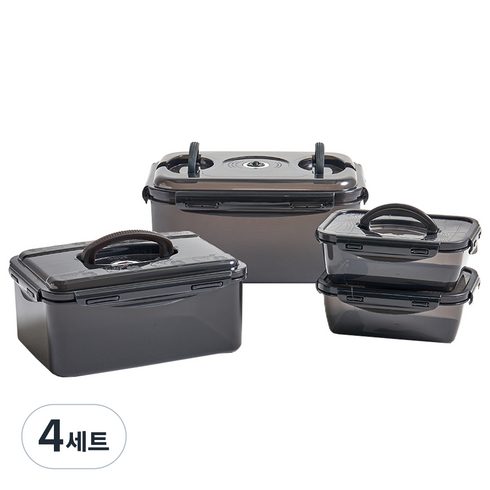 이지앤프리 모던 김치통 2호 세트, 4세트, 1.4L, 4.7L, 8.0L