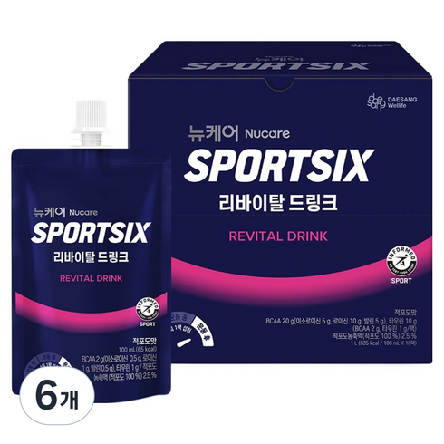 뉴케어스포식스 리바이탈 드링크 10p, 1L, 6개