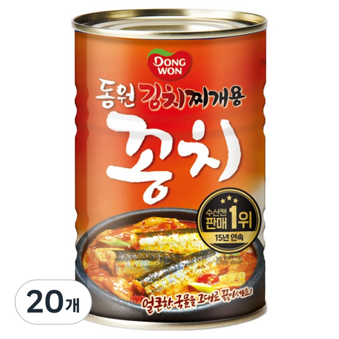 동원 김치찌개용 꽁치 통조림, 300g, 20개