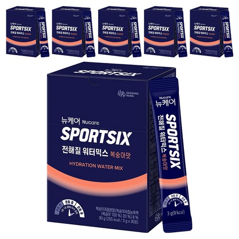 뉴케어스포식스 전해질 워터믹스 복숭아맛, 3g, 180개