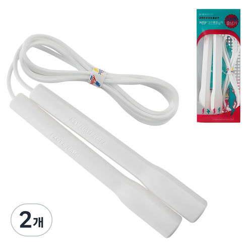 김수열줄넘기 골드플러스 SY-415, 화이트, 2개