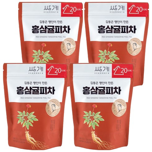 쌍계명차 청춘소나타 홍삼귤피차, 1.5g, 20개입, 4개, 1.5g