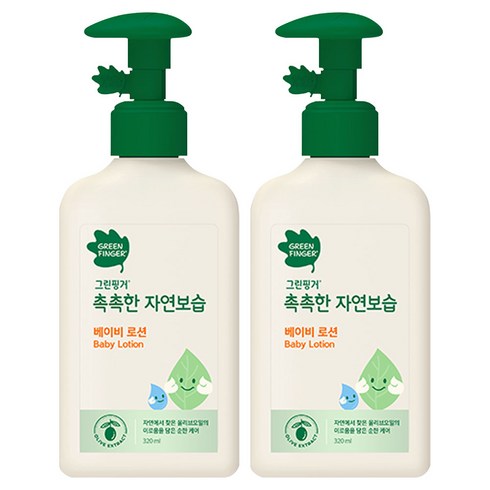 그린핑거 촉촉한 자연보습 베이비 로션, 320ml, 2개